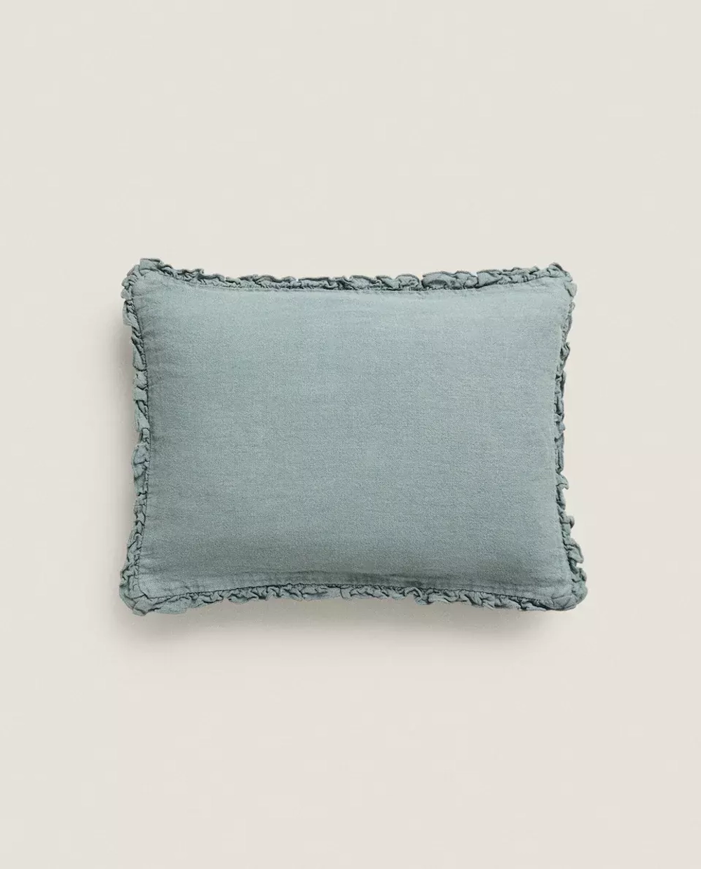 ZARA HOME ЛЬНЯНОЙ ЧЕХОЛ ДЛЯ ДЕКОРАТИВНОЙ ПОДУШКИ, ЗЕЛЕНЫЙ