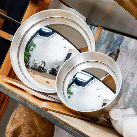 Зеркало настенное Объект мечты Зазеркалье Хогард Сильвер версия L fish-eye OM-21092113