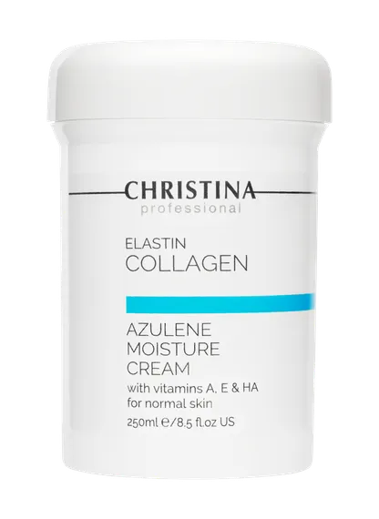 Увлажняющий крем c витаминами А, Е и гиалуроновой кислотой для нормальной кожи «Эластин, коллаген, азулен»