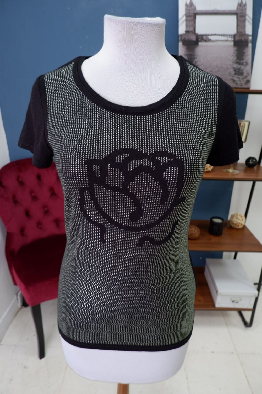 Футболка Braccialini со стразами 44 размер