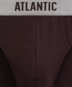 Мужские трусы слипы спорт Atlantic, 1 шт. в уп., пима хлопок, коричневые, MP-1589