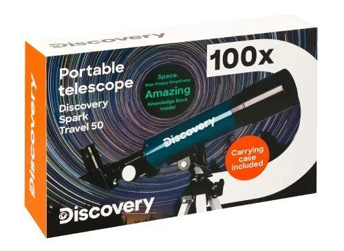Телескоп Levenhuk Discovery Spark Travel 50 с книгой