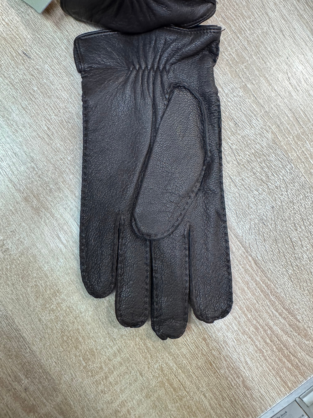 Перчатки. Мужские. Материал верха: Кожа оленя. Подклад: Трикотаж-шерсть. 5 шт.