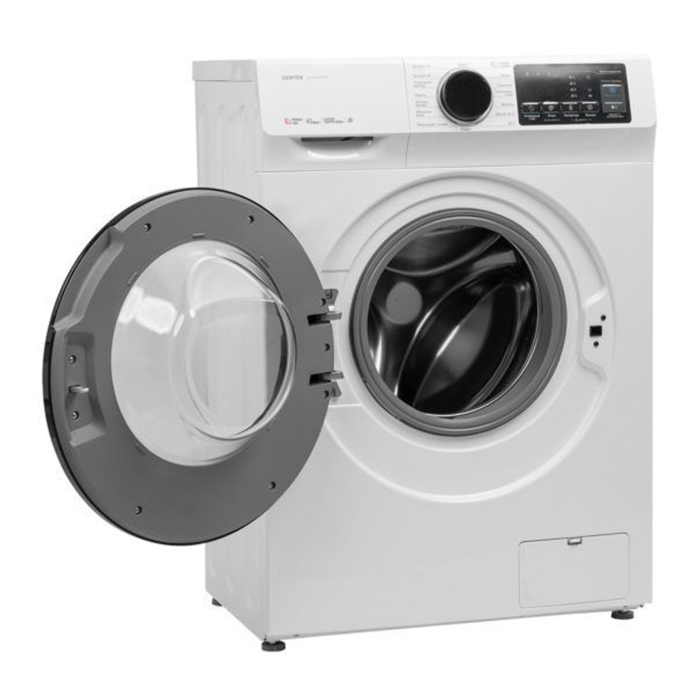 Стиральная машина Centek Inverter CT-1921 (белая), сенсорное управление, загрузка белья 7 кг, 1200 об/мин, 15 программ, А+++, функция пар