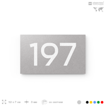 Номер на дверь 197, табличка на дверь для офиса, квартиры, кабинета, аудитории, склада, голубой 120х70 мм, Айдентика Технолоджи