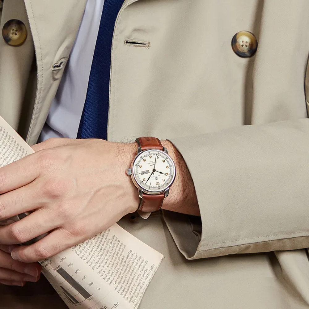 ZEPPELIN Automatic Mechanical Movement Men"s Watches Watch Mother of Pearl Color Watch Dial