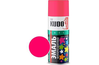 яяЭмаль флуоресцентная Kudo розовая (520мл) аэрозоль