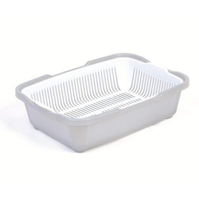 Туалет для кошек с сеткой св. серый