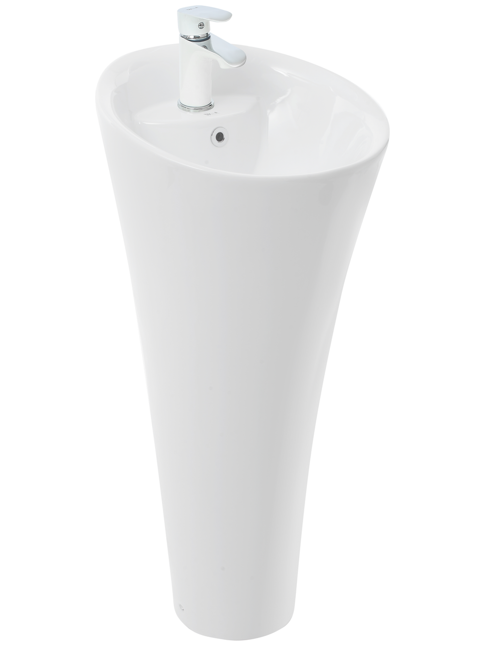 Раковина напольная  WeltWasser WW LEERBACH 4141 GL-WT 410х410х920