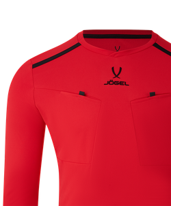 Футболка судейская с длинным рукавом DIVISION PerFormDRY Referee LS Tee, красный