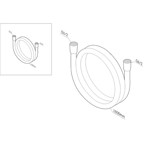 Душевой шланг AM.PM 150 F0415122 Черный