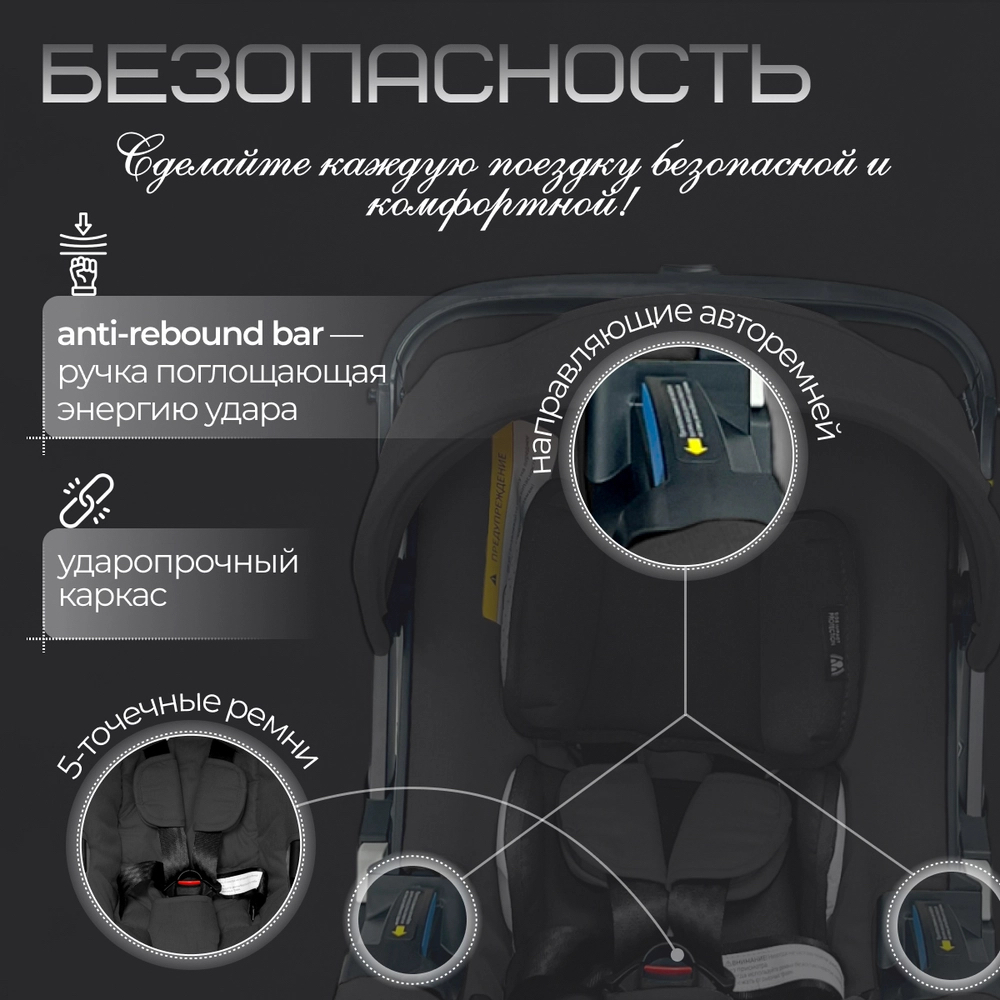 Коляска-автолюлька Bubago Mirco черный