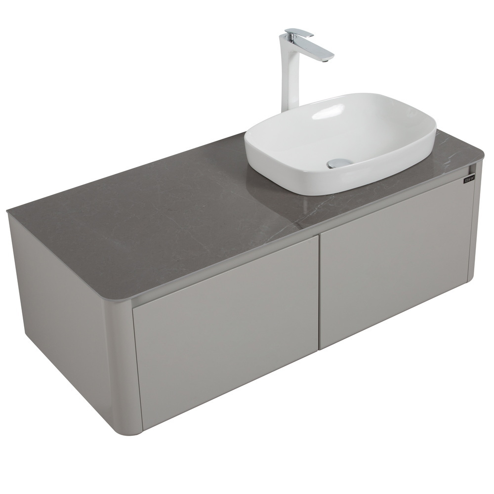 Тумба с раковиной Black&White Universe 120 см U915.1200 R glossy light grey