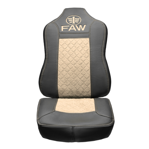 Чехлы FAW J7 (экокожа, черный, бежевая вставка)