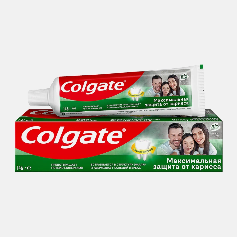 Зубная паста Colgate Максимальная защита от кариеса Двойная мята 100мл