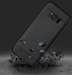Чехол для Samsung Galaxy S8 Plus цвет Black (черный), серия Carbon от Caseport