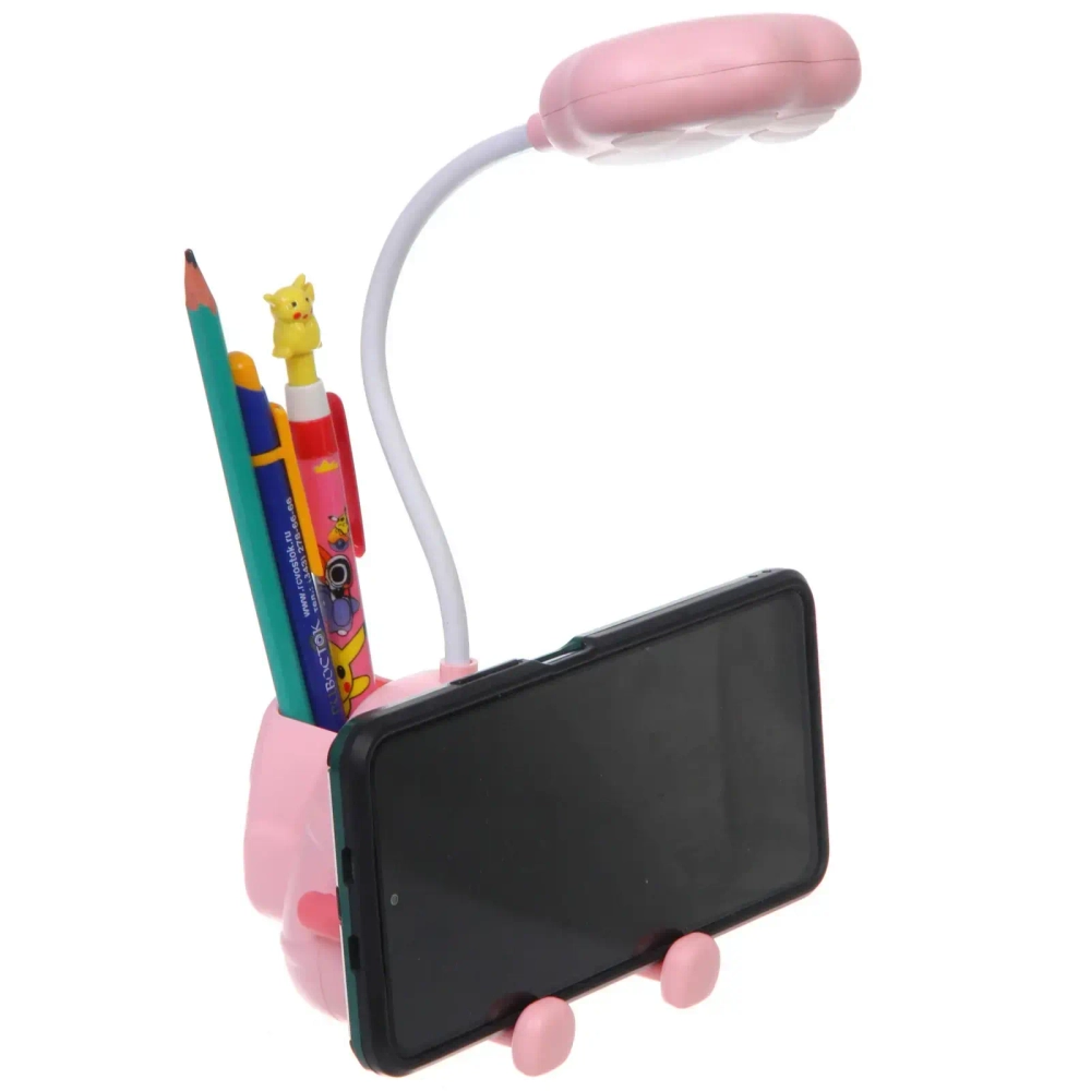 Настольная лампа «Милый котёнок» LED 11,5*8,6*31 см, USB 0.6w 5V, Розовый