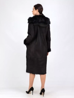 Дубленка зимняя с капюшоном натуральная