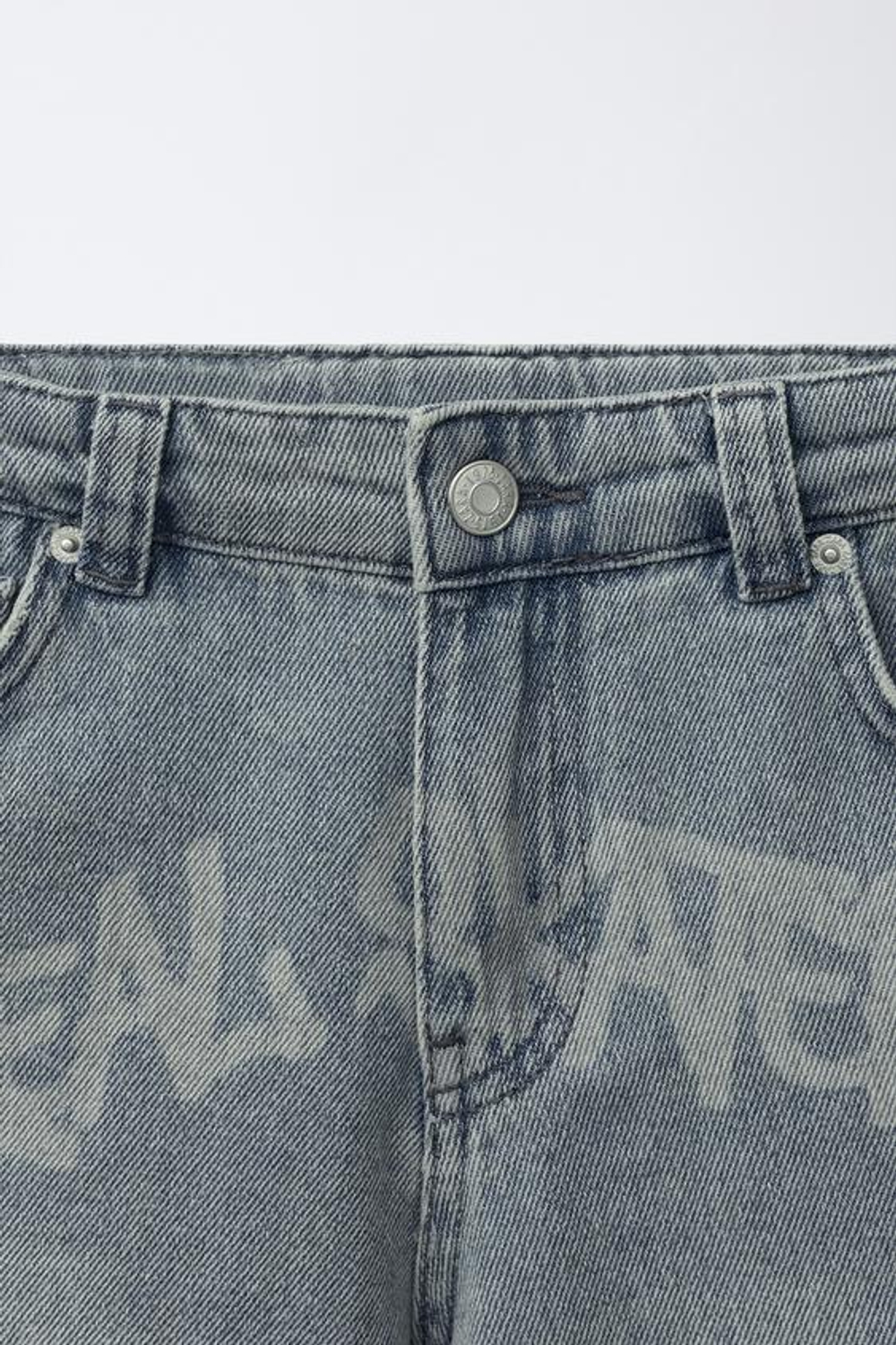 ZARA ДЖИНСОВЫЕ ШОРТЫ SKATE, СИНИЙ