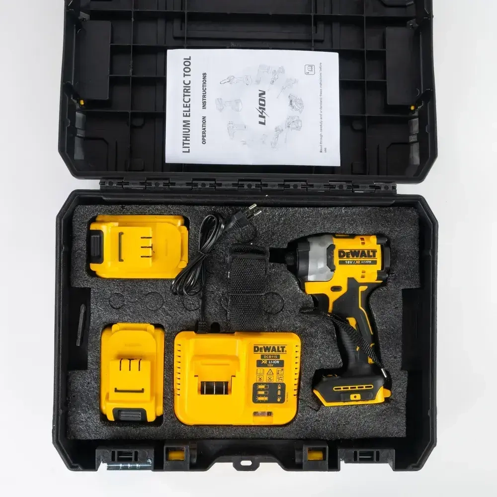 Dewalt, винтоверт аккумуляторный, DCF850, от аккумулятора, 18 В, 206 Нм, 2 акб