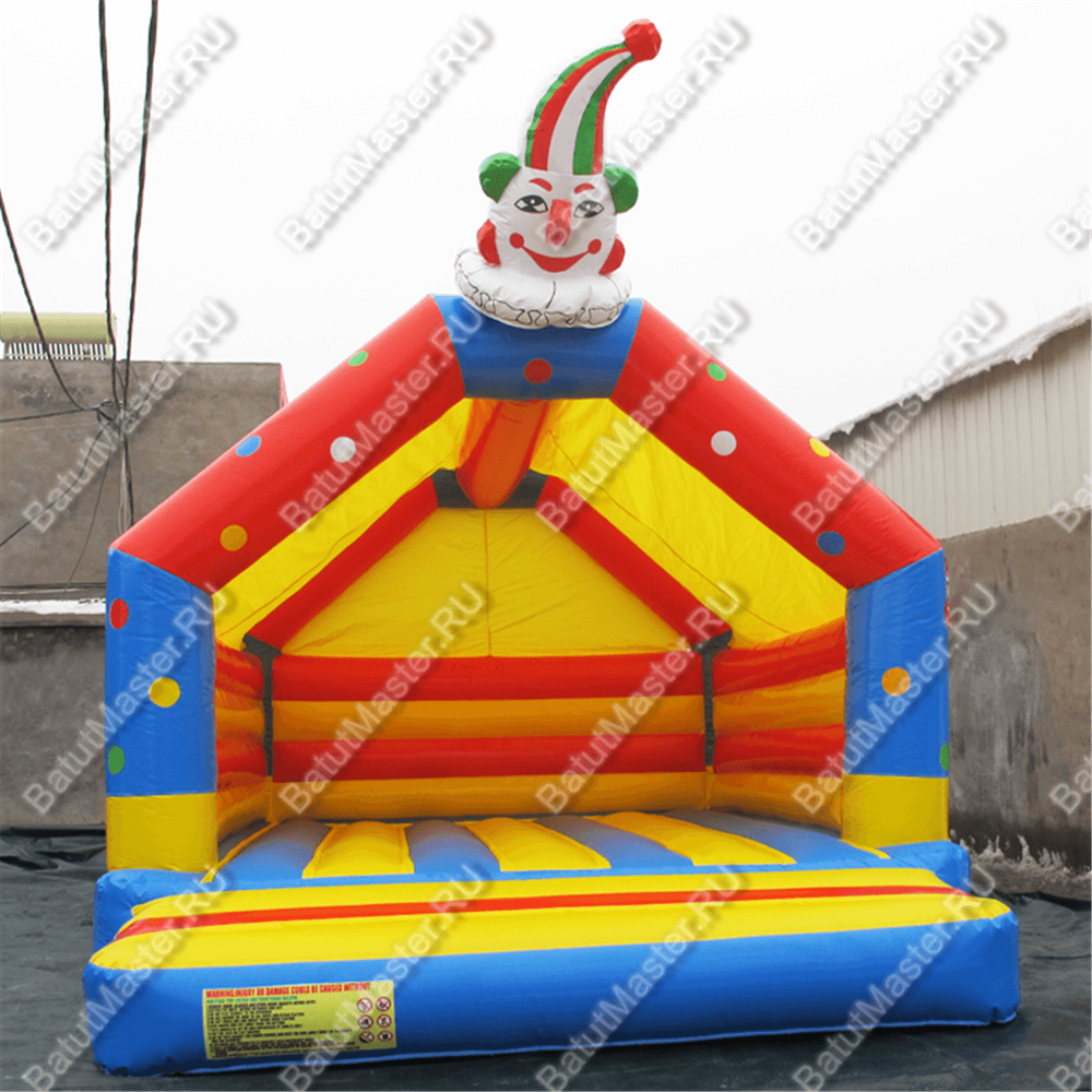 Надувной батут  "Домик клоуна", 4,5*4,5*6 м