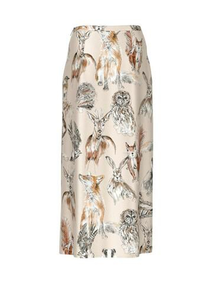 Marc Cain Юбка из шелка с акварельным принтом