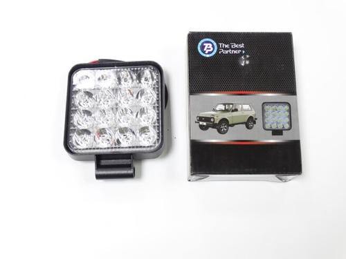 Фара светодиодная дополнительная 16 SMD 12-24V (квадрат) стробоскоп (TLT)