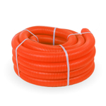 Труба гофрированная ПНД (HF) оранжевая с/з d63 мм (15м/уп) Промрукав