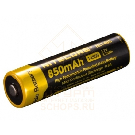 Аккумулятор Nitecore 14500 Li-ion PCB 850 mAh