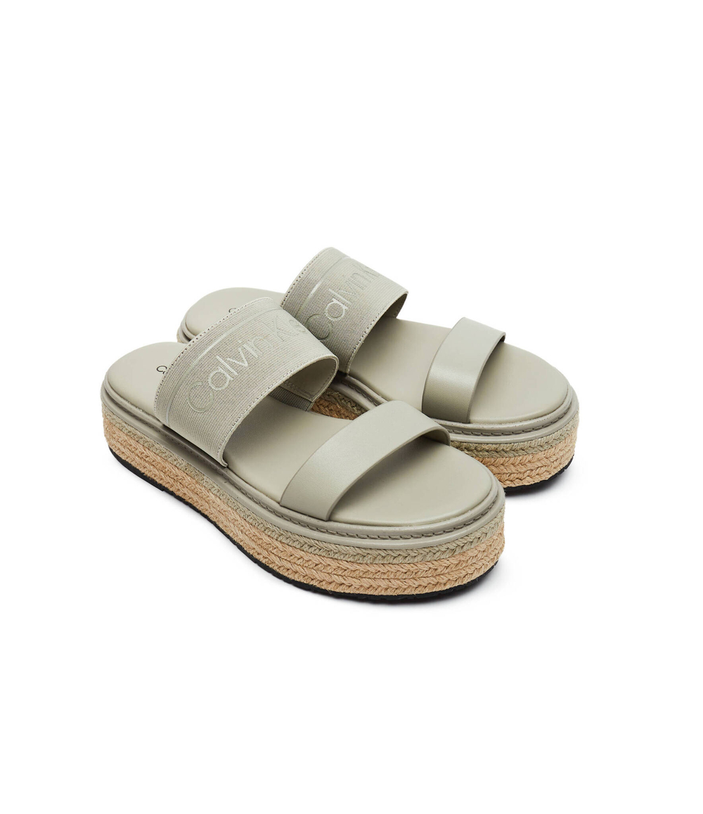 Кожаные шлепанцы Calvin Klein - мятный(HW0HW01966)