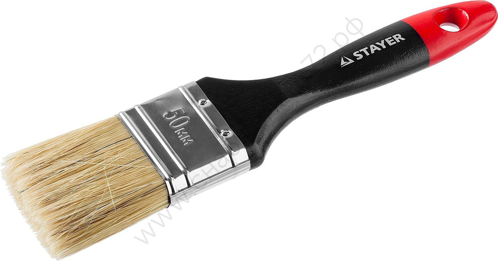 STAYER Universal 50 мм, 2″ светлая натуральная щетина, деревянная ручка, Плоская кисть, PROFESSIONAL (0104-050)