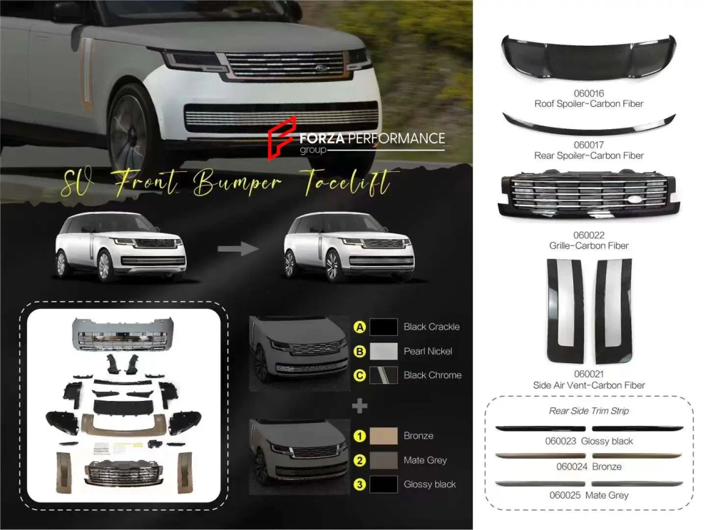 Обвес в стиле SV для LAND ROVER RANGE ROVER L460 2023+ тюнинг Рейндж Ровер
