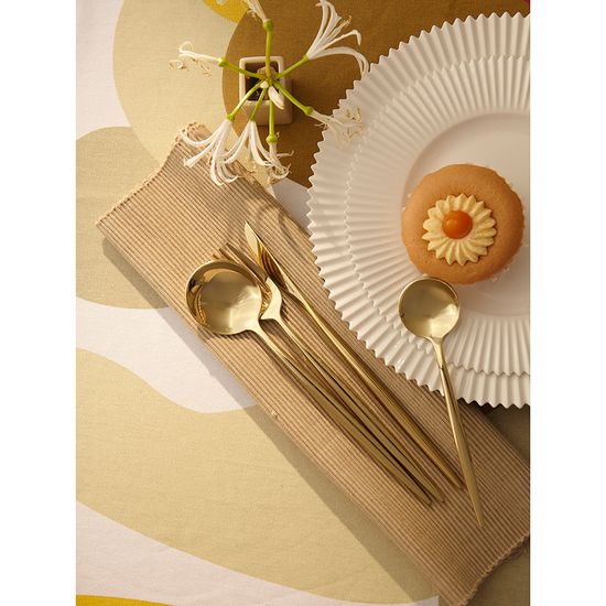 Набор столовых приборов globe, золотистые, 16 пред.