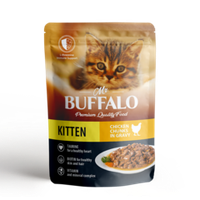 Mr.Buffalo 85г пауч Kitten Влажный корм для котят Цыпленок (соус)