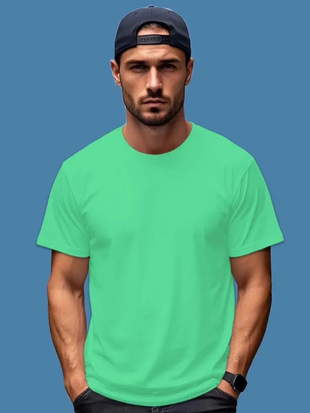 Футболка Взрослая.Премиум однотонная.1 шт