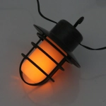 Гирлянда для улицы «Фонари» 4 м 10 ламп LED (10*8 см) чёрн.пров, 1 реж.,IP-54, Эффект горящего пламени (солнечная батарея)