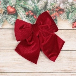Бант на ёлку «Богема» 15*20 см, рубин