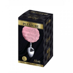 Анальный плаг Alive Fluffy розовый, L 9х4,1 см