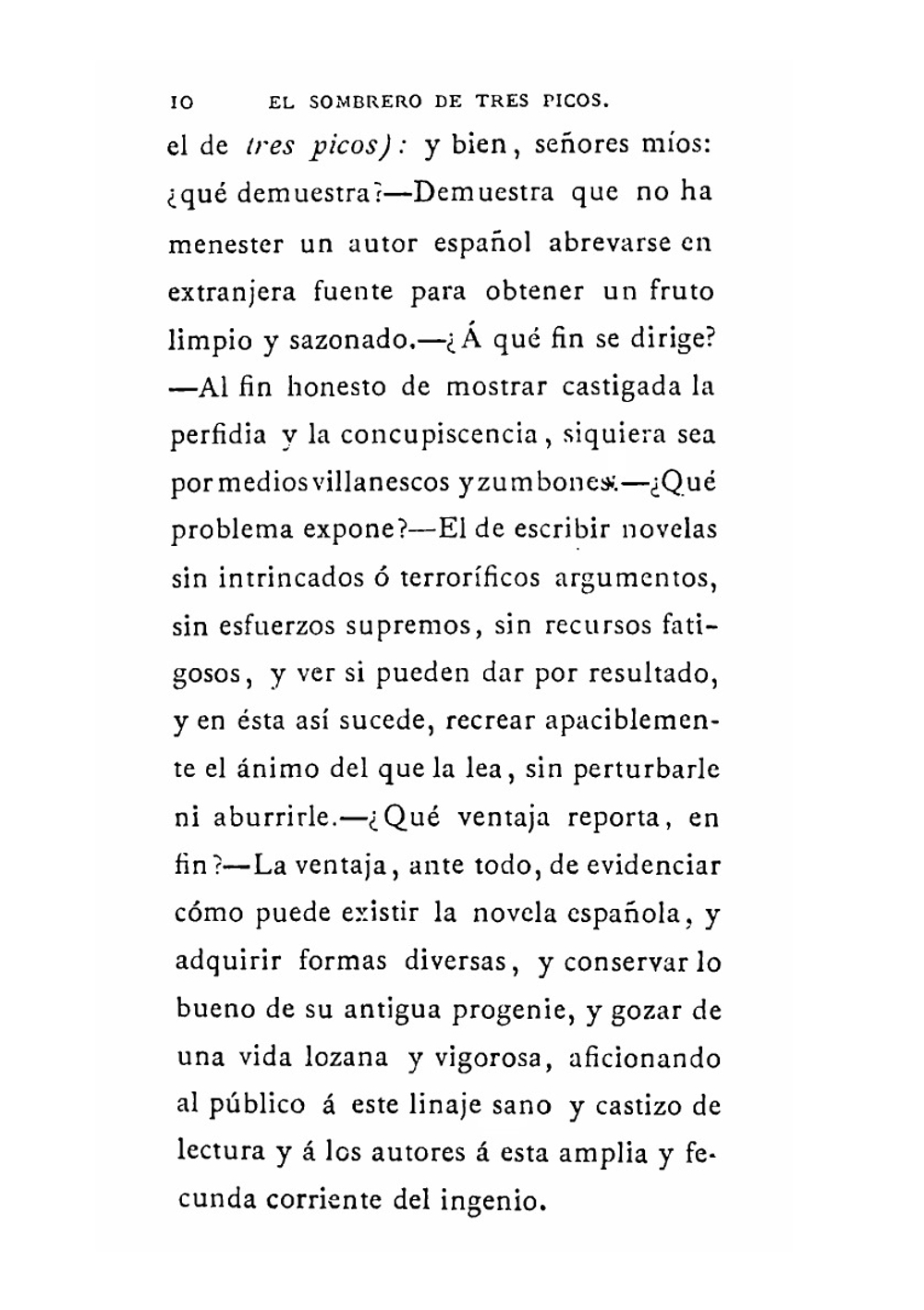 El sombrero de tres picos | Pedro A. de Alarcón