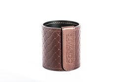 Набор в кабинет руководителя Гранд из кожи FG Brown /черный 17 предметов