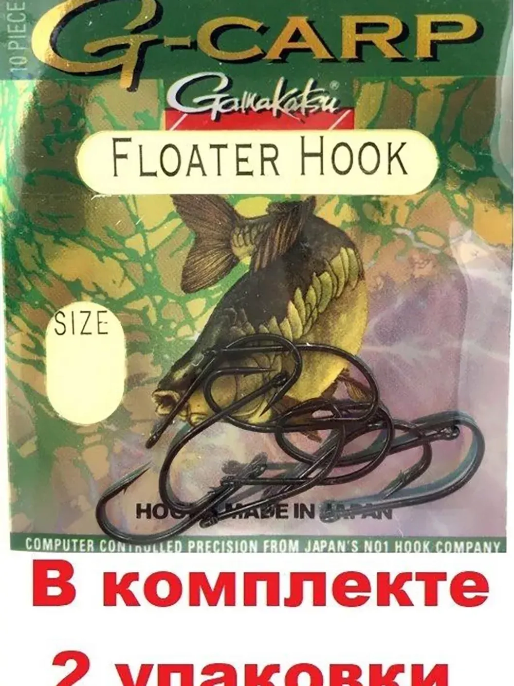 Крючок рыболовный G- FLOATER MB5 Black №02 ( упк по 10шт)
