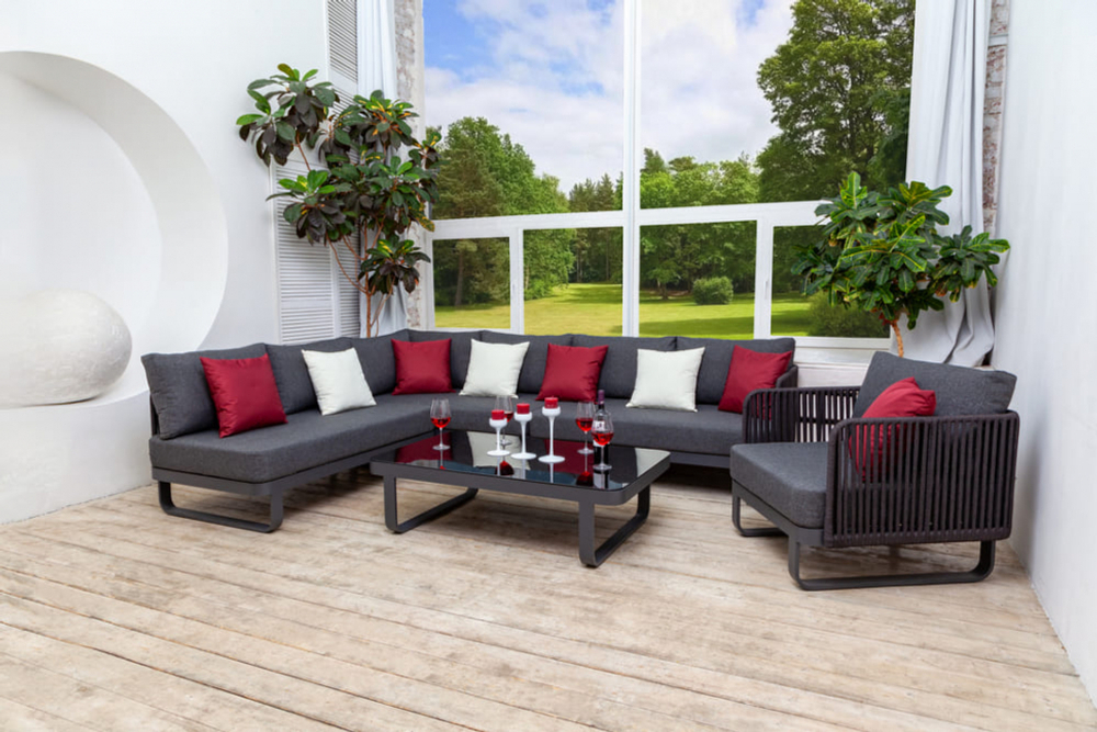 Лаунж зона угловая Ideal Patio БЕЛЛИСА модульная маренго