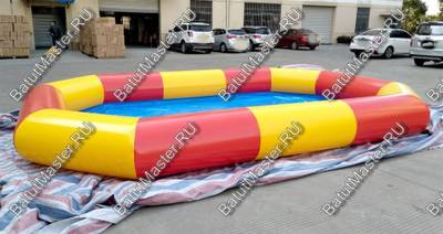 Прямоугольный надувной бассейн "Полосатик" 6*4*0.5 м