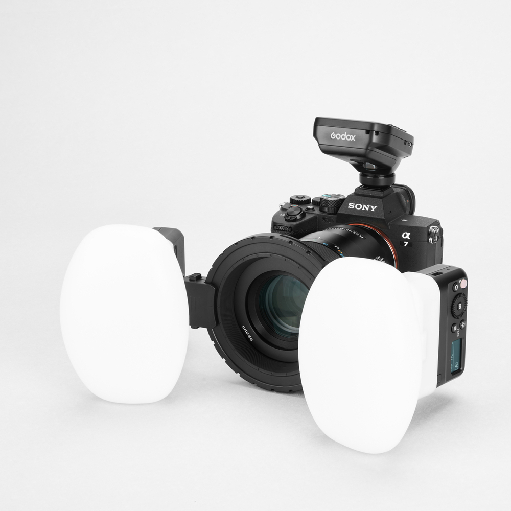 Комплект импульсных осветителей Godox MF12-DK1  для макросъемки
