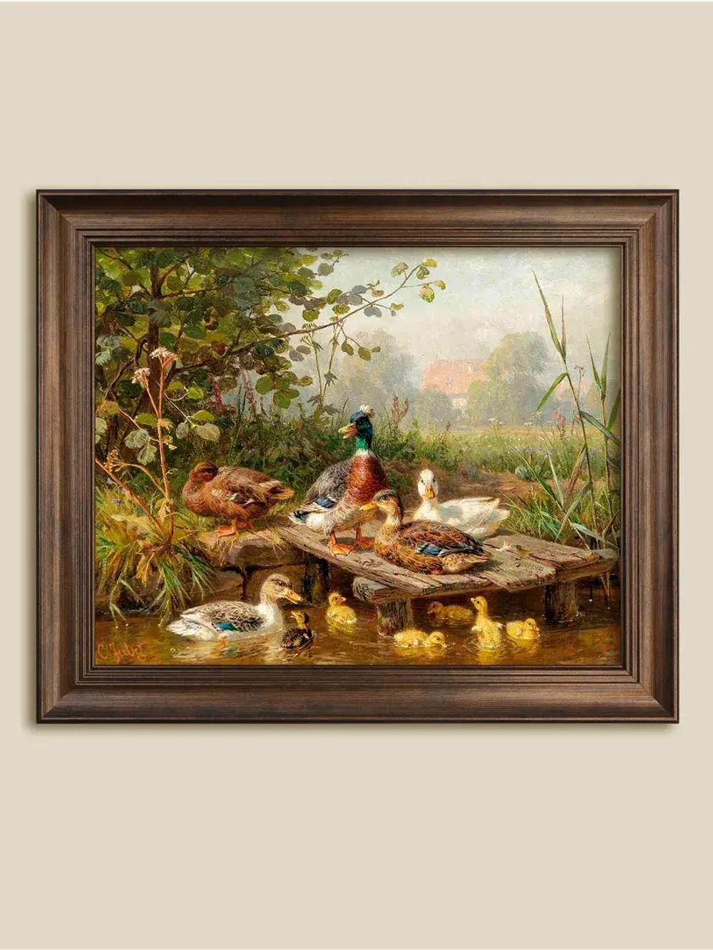 Картина интерьерная на холсте в раме 29*35 см