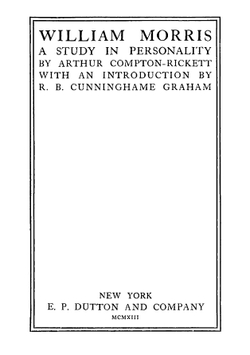 William Morris. a study in personality | Arthur Compton-Rickett