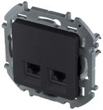 INSPIRIA Розетка 2хRJ45 6 UTP антрацит 673843