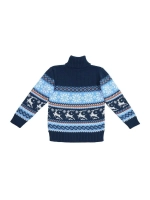 Свитер вязаный с оленями новогодний