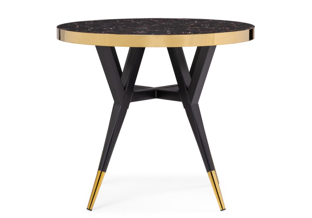 Стол Selina 80х72 black / gold