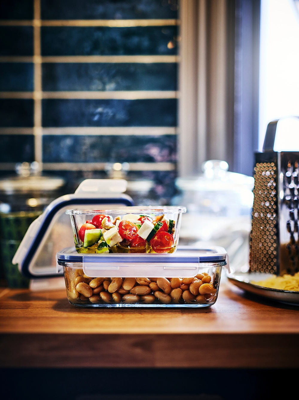 Контейнер пищевой с крышкой IKEA 365+, Стекло, 600 мл